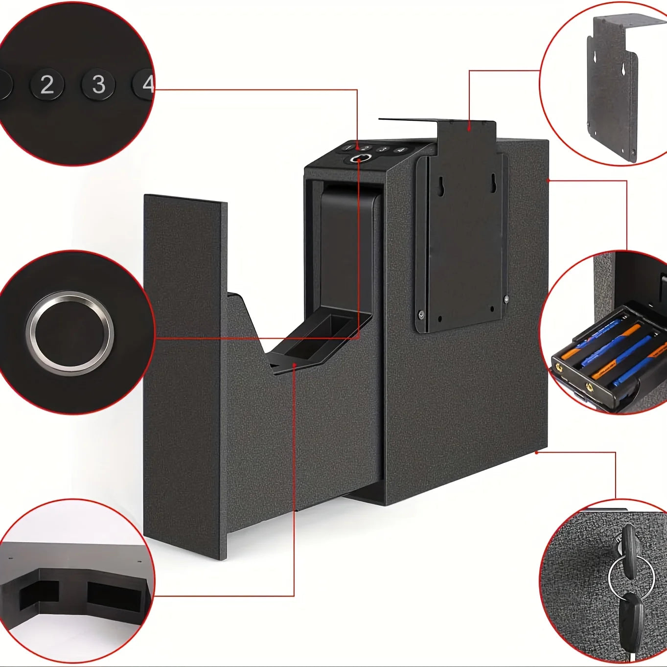 TACVAULT™ Secure Firearm Vault - for Bedside, Office & Vehicle Use